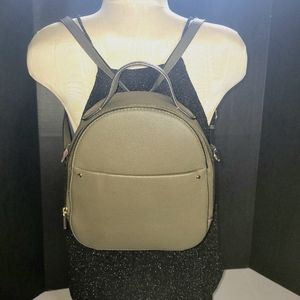 A NEW DAY Adjustable Backpack Olive Green Purse Gold Hardware Zipper Gorpcore